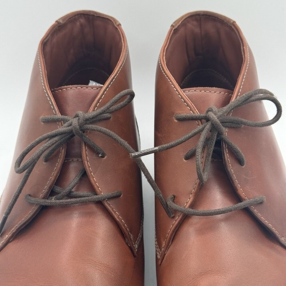 Johnston & Murphy Mens 13 M Copeland Brown Leather Chukka Booties 25-2022 - Picture 4 of 16